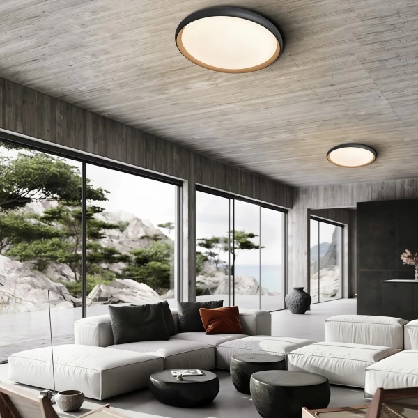 Снимка на Модерна LED плафониера Gruss | Златно-черен | 48W | 3000K