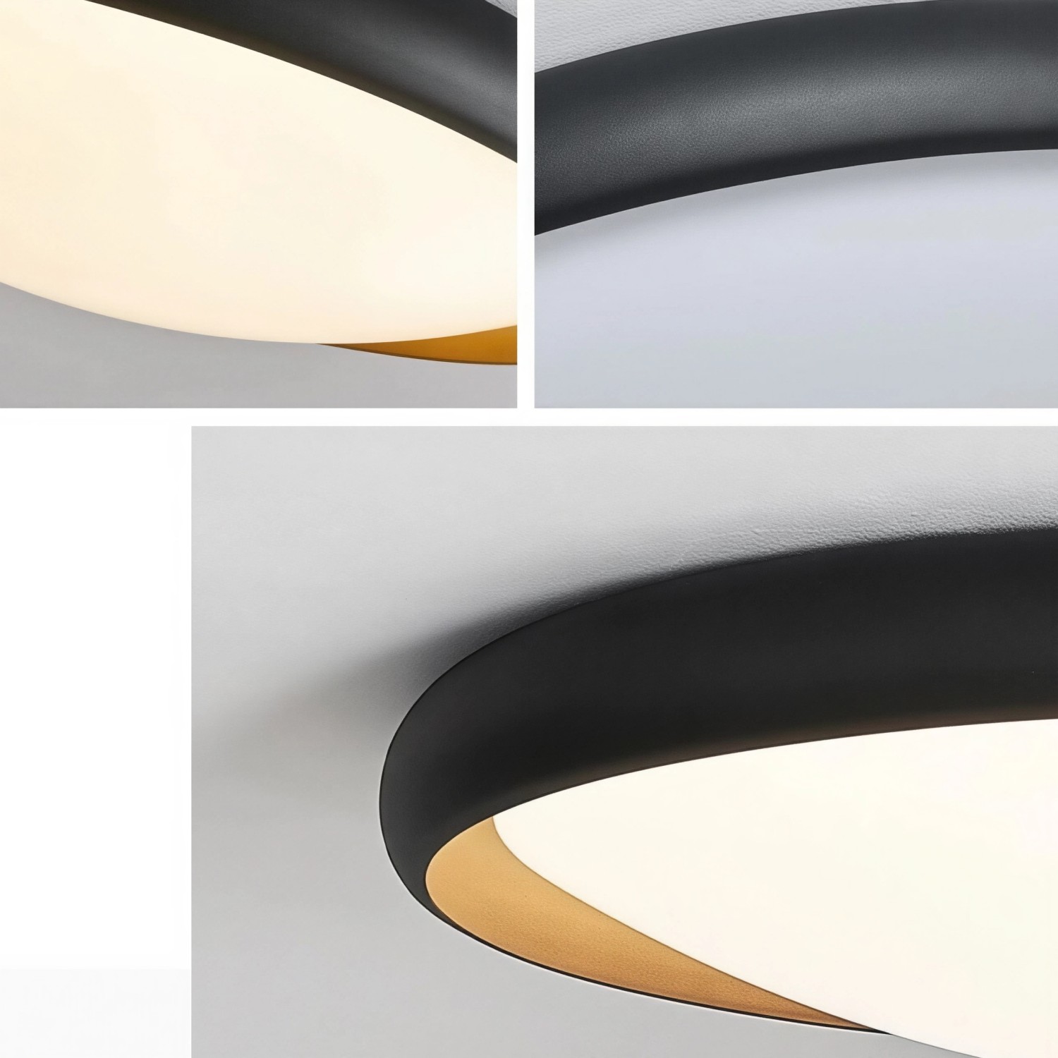 Снимка на Модерна LED плафониера Gruss | Златно-черен | 48W | 3000K