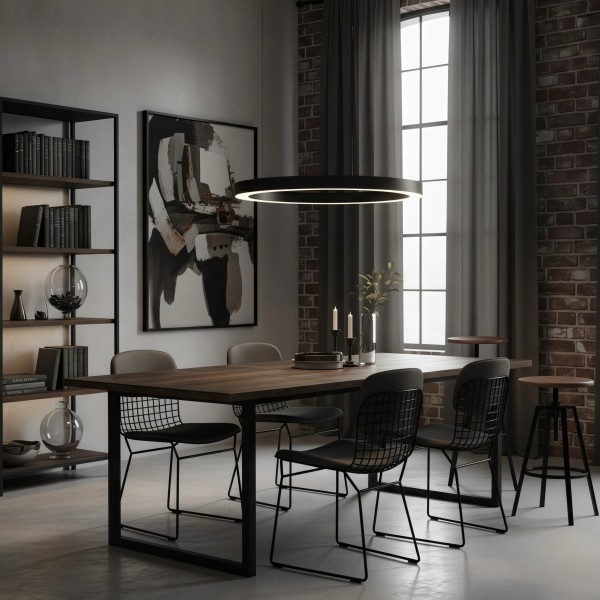 Детайлно изображение на Висящ кръгъл LED полилей Cool XL Pro | 4 размера Снимка на Висящ кръгъл LED полилей Cool XL Pro | 4 размера