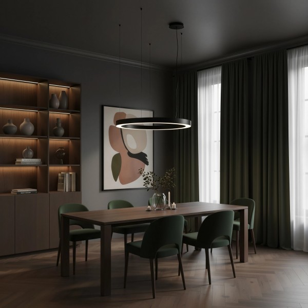 Детайлно изображение на Висящ кръгъл LED полилей Cool XL Pro | 4 размера Снимка на Висящ кръгъл LED полилей Cool XL Pro | 4 размера