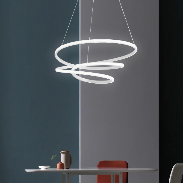 Детайлно изображение на Висящ LED полилей с тройна спирала Spiral D (Ø52 см) Снимка на Висящ LED полилей с тройна спирала Spiral D (Ø52 см) - Висящи лампи