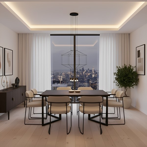 Снимка на Метален полилей Edy Surface | Тип решетка - кафез | 8 крушки GU4