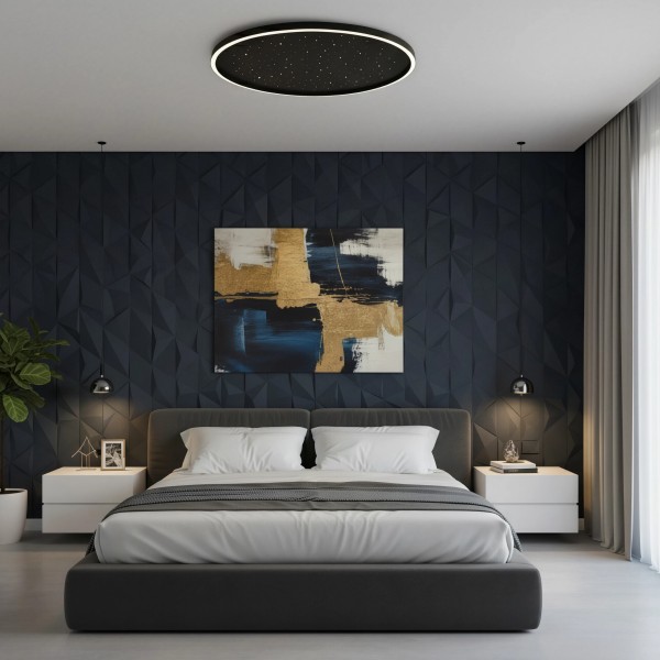 Снимка на LED плафониера Quasar C | Повърхност звездно небе | Ø60cm