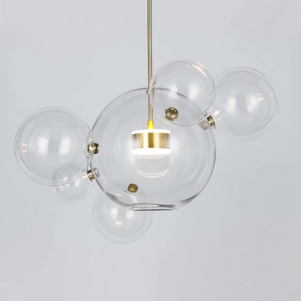 Детайлно изображение на Висяща LED лампа с 6 стъклени мехурчета Orbital 6 | 10W | 3000K Снимка на Висяща LED лампа с 6 стъклени мехурчета Orbital 6 | 10W | 3000K