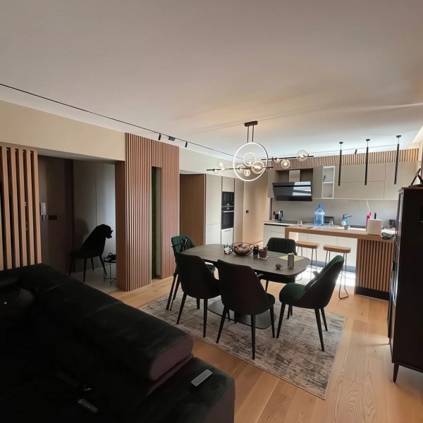 Снимка на Висящ полилей Carina Double Line с 10 стъклени топки -