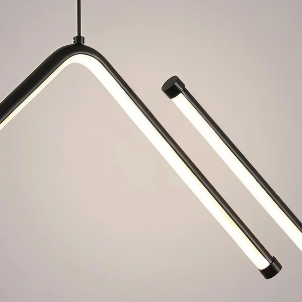 Детайлно изображение на Висящ LED полилей Wave | Вълнообразна форма | 90cm | 24W Снимка на Висящ LED полилей Wave | Вълнообразна форма | 90cm | 24W