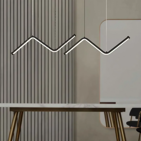 Детайлно изображение на Висящ LED полилей Wave | Вълнообразна форма | 90cm | 24W Снимка на Висящ LED полилей Wave | Вълнообразна форма | 90cm | 24W