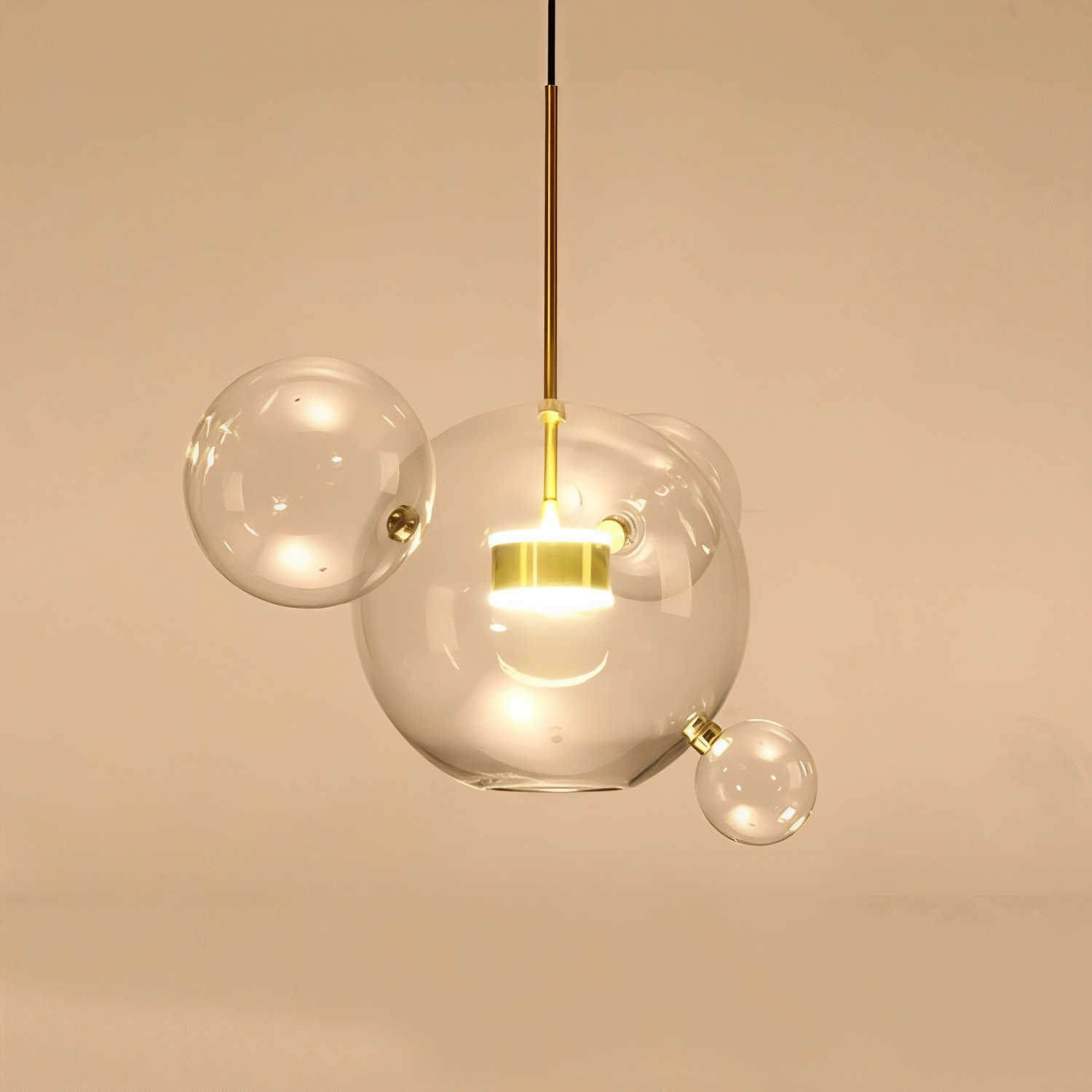 Снимка на Висяща LED лампа Orbital 4 | 4 стъклени мехурчета | 7W | 3000K