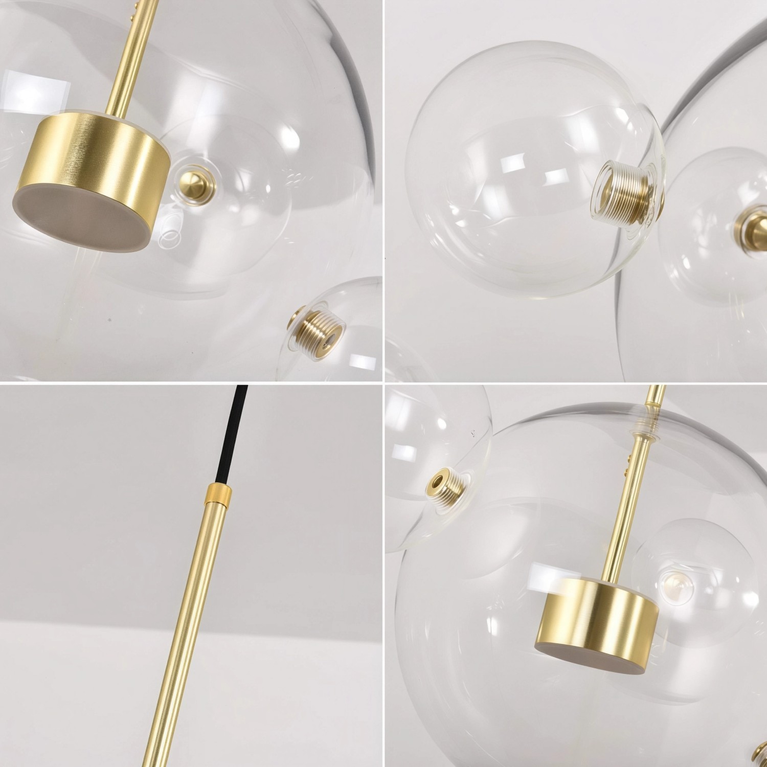Снимка на Висяща LED лампа Orbital 4 | 4 стъклени мехурчета | 7W | 3000K