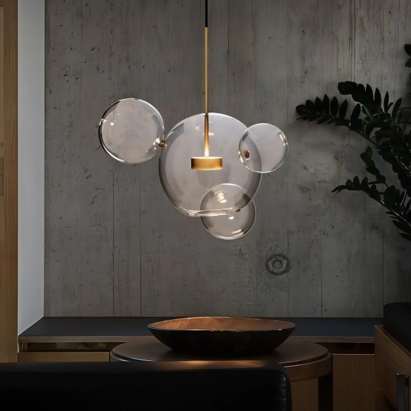 Снимка на Висяща LED лампа Orbital 4 | 4 стъклени мехурчета | 7W | 3000K