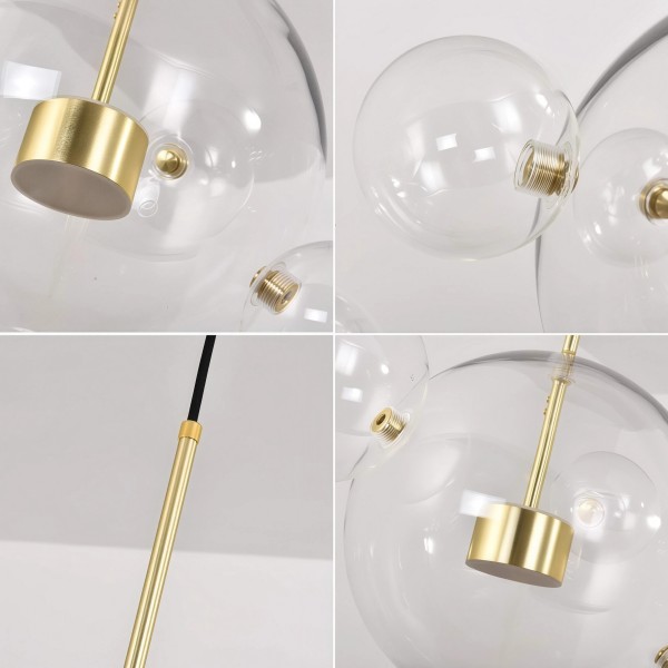 Снимка на Висяща LED лампа Orbital 4 | 4 стъклени мехурчета | 7W | 3000K