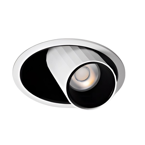 Детайлно изображение на LED луна за вграждане Dani ВМ | Бяло с черно | 7W | 3000K Снимка на LED луна за вграждане Dani ВМ | Бяло с черно | 7W | 3000K