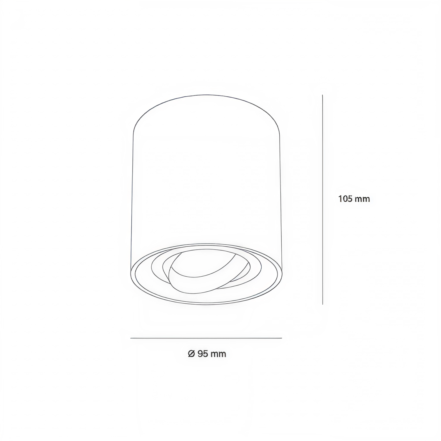 Снимка на Цилиндрична луна за външен монтаж Bolt RD | GU10 | 10W