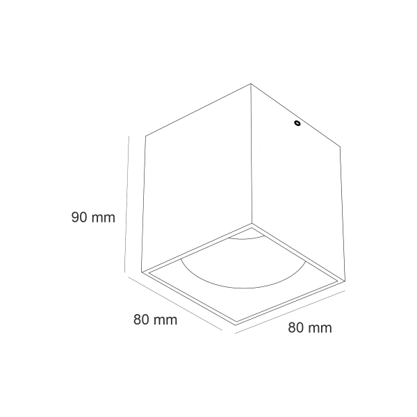 Снимка на Кубична LED луна за открит монтаж DORA SQ | 10W | 3000K