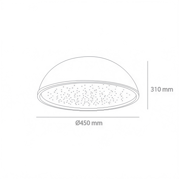 Снимка на Куполна LED плафониера Quasar Sphere C | Тип звездно небе | 40W | 3000K