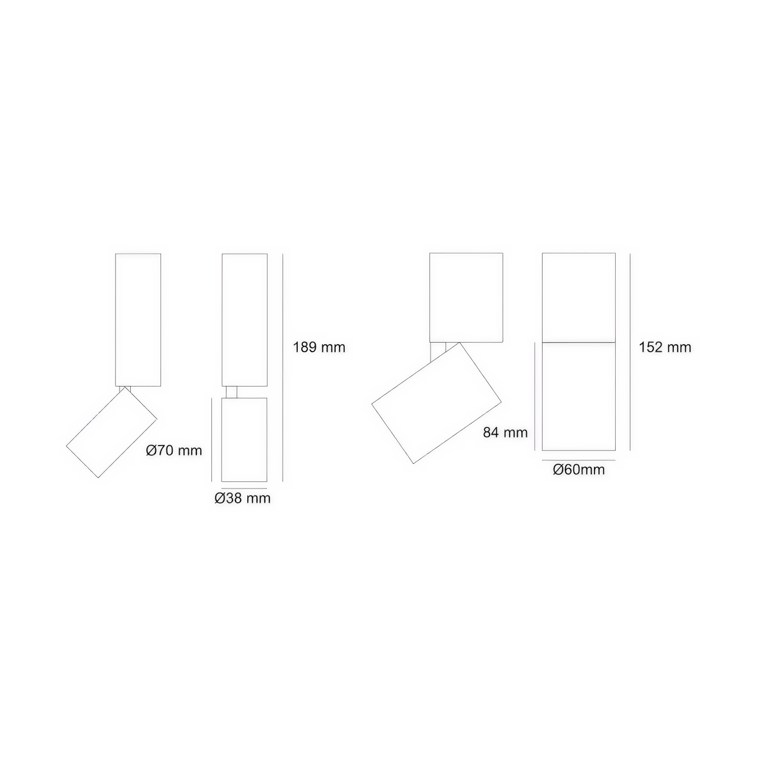 Снимка на Цилиндирчен LED спот за открит монтаж Move Out | Регулируем | 6W