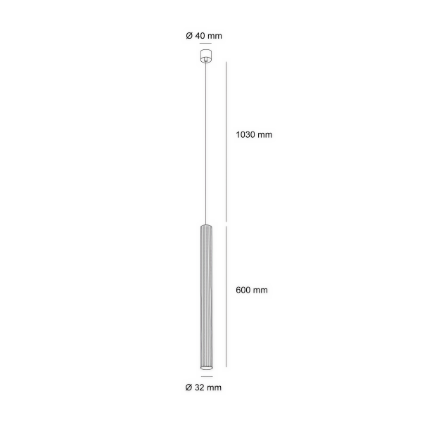 Детайлно изображение на Цилиндричен LED пендел Hera V2 | 6W | Ø 32mm диаметър Снимка на Цилиндричен LED пендел Hera V2 | 6W | Ø 32mm диаметър
