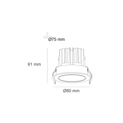 LED луна за вграждане Orion AJ | Регулируема | 3000K | 10W