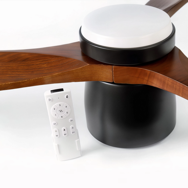 Снимка на Дървен LED вентилатор за таван Wind с дистанционно | 132 см | 18W | CCT