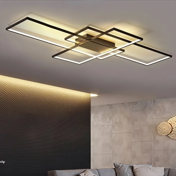 Снимка на Голям LED плафон Triple | Геометричен дизайн | 68W