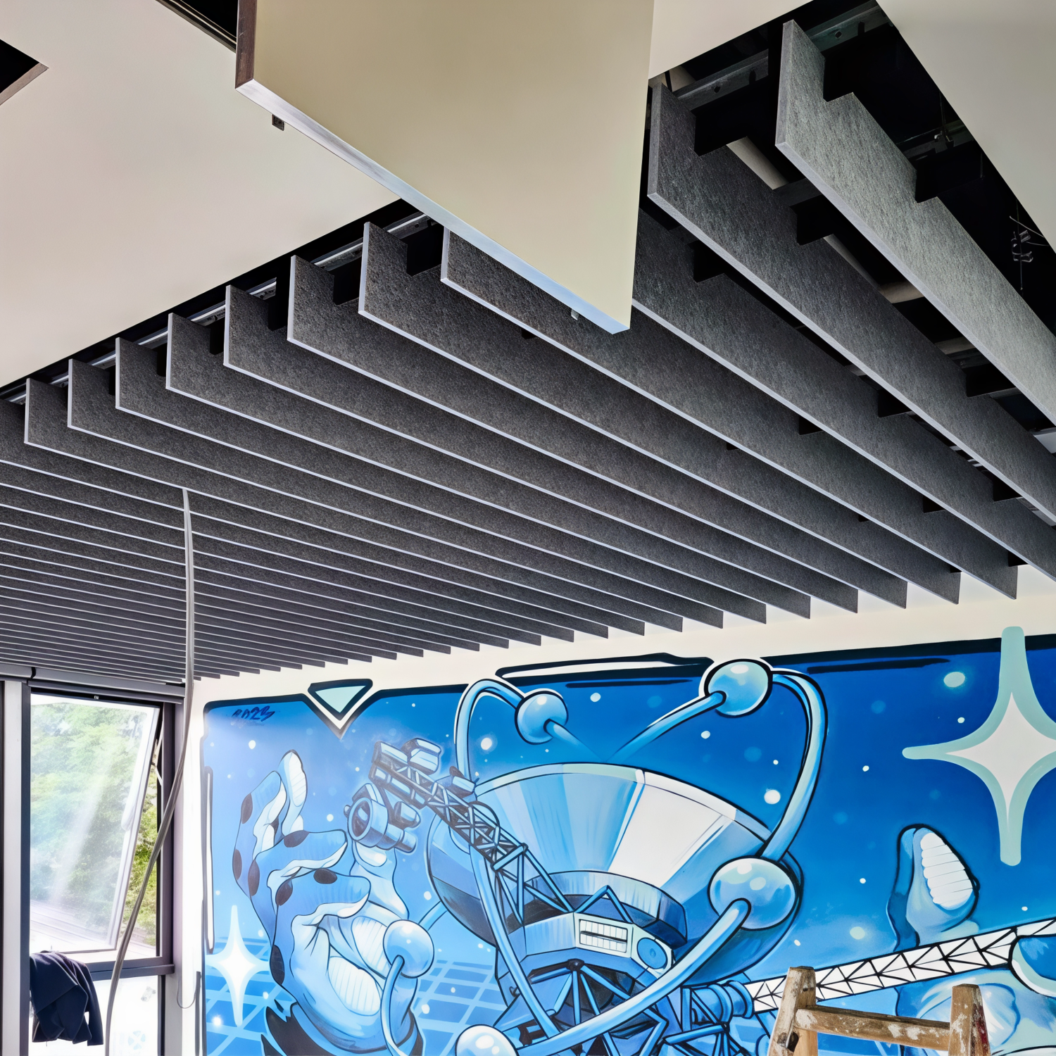 Снимка на Висящо двустранно акустично пано от PET филц | Звукопоглъщащ