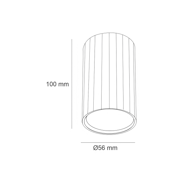 Снимка на Цилиндрична луна Push за открит монтаж | GU10