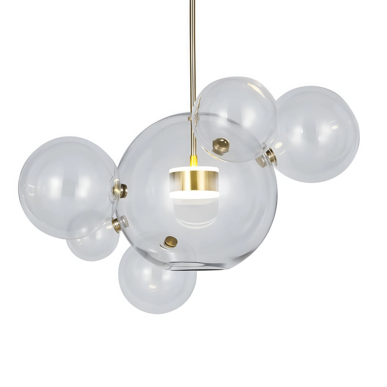 Детайлно изображение на Висяща LED лампа с 6 стъклени мехурчета Orbital 6 | 10W | 3000K Снимка на Висяща LED лампа с 6 стъклени мехурчета Orbital 6 | 10W | 3000K