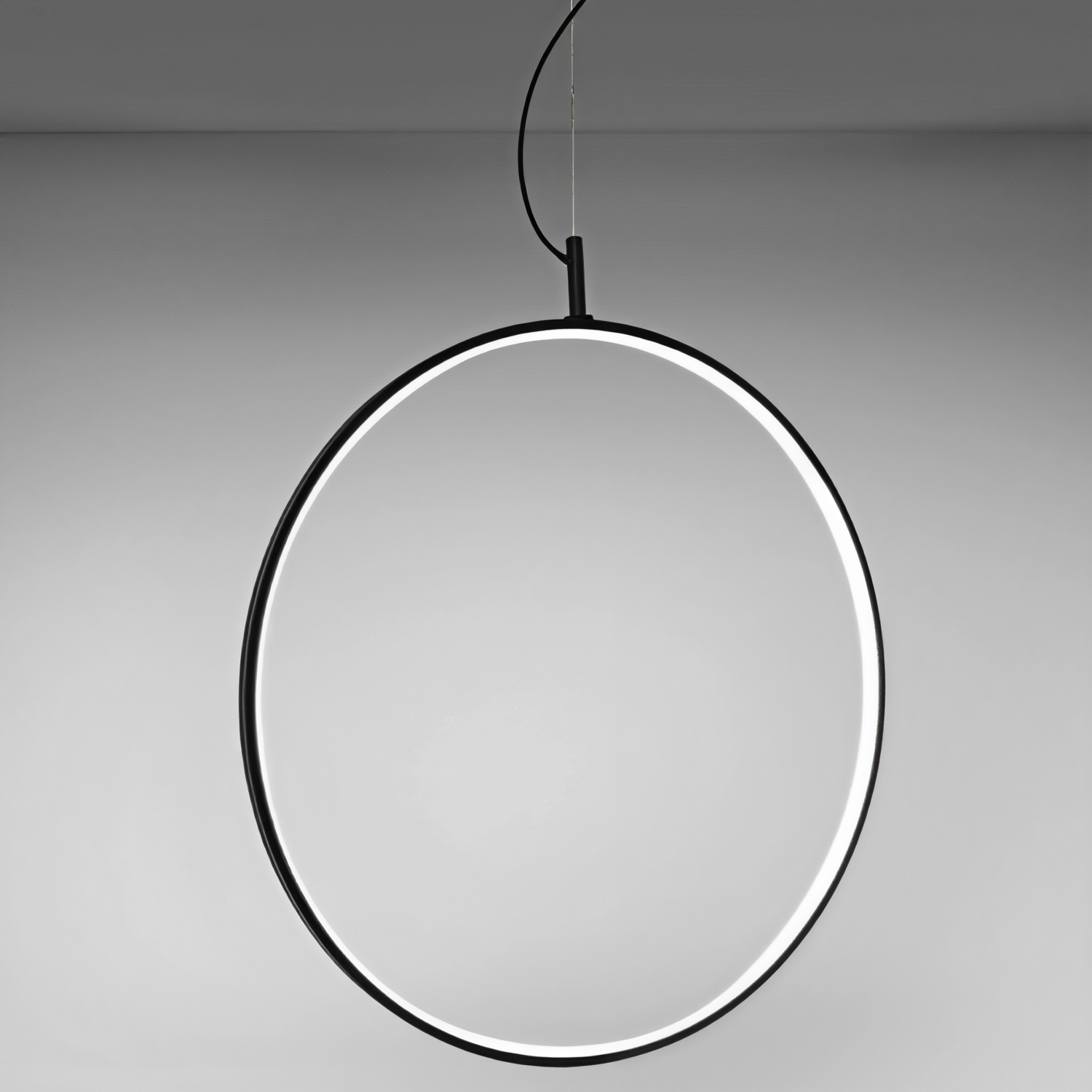 Снимка на Висяща кръгла LED лампа с минималистичен дизайн Tini (Ø600/1200 mm) - Висящи лампи