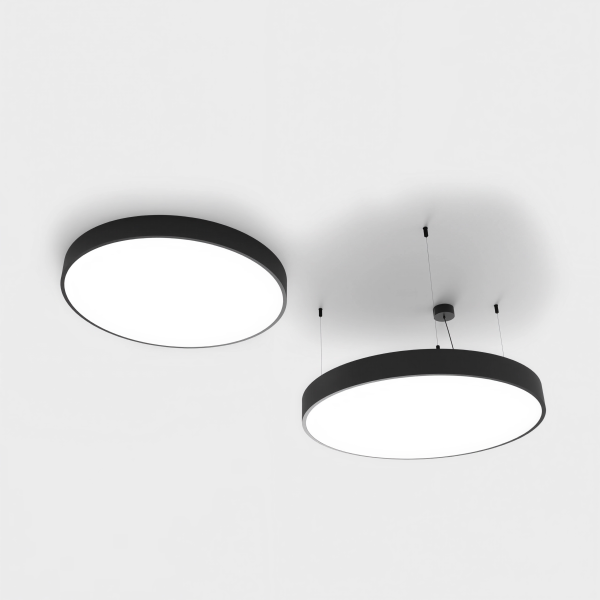 Детайлно изображение на Висяща кръгла LED плафониера Veny XL | Ø80–120cm | 3000-4000K Снимка на Висяща кръгла LED плафониера Veny XL | Ø80–120cm | 3000-4000K