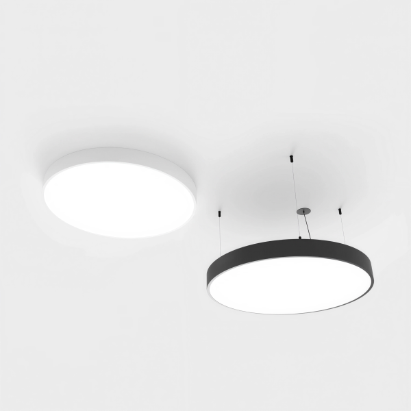 Детайлно изображение на Висяща кръгла LED плафониера Veny XL | Ø80–120cm | 3000-4000K Снимка на Висяща кръгла LED плафониера Veny XL | Ø80–120cm | 3000-4000K
