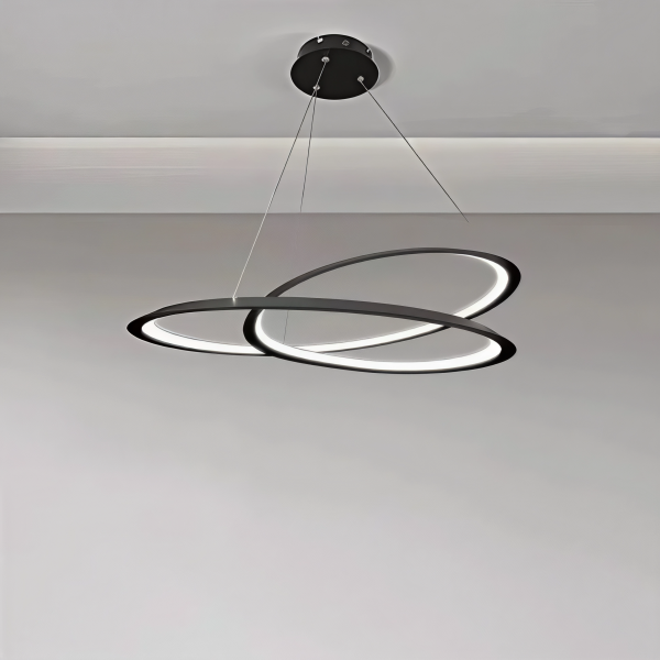 Детайлно изображение на LED полилей Vortex | Черен | Динамична двойна спирала | 30W | 3000K Снимка на LED полилей Vortex | Черен | Динамична двойна спирала | 30W | 3000K