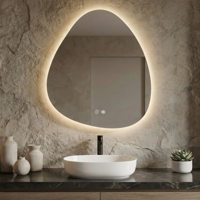 LED огледало Drop 60cm | Асиметрична Капка | Anti Fog | Touch Control