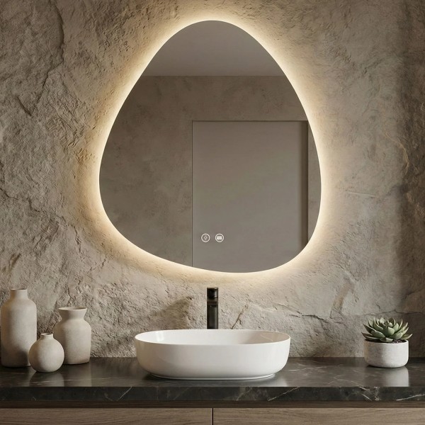 Снимка на LED огледало Drop 60cm | Асиметрична Капка | Anti Fog | Touch Control