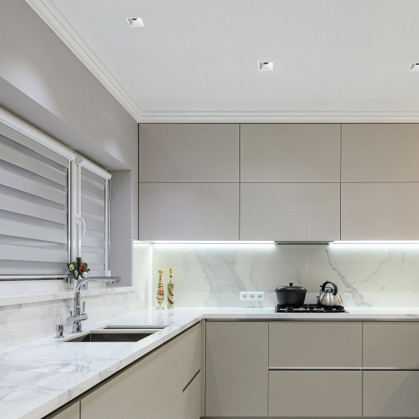 Снимка на Квадратна LED луна за вграждане Accord Square | 3000K | Влагозащитена IP54