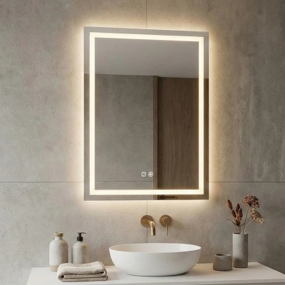 LED Mirror Box 60×80cm | Rectangular | Anti-Fog | Touch Control