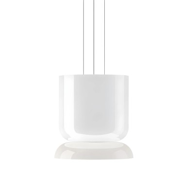 Дизайнерски пендел Pluto Up | Бяло стъкло | 14W | 3000K