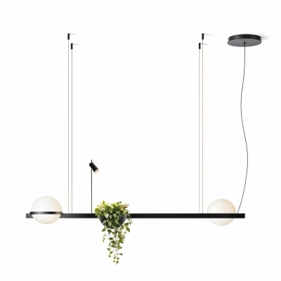 Дизайнерска висяща LED лампа Astro Duo | 24W | Черна | 3000K