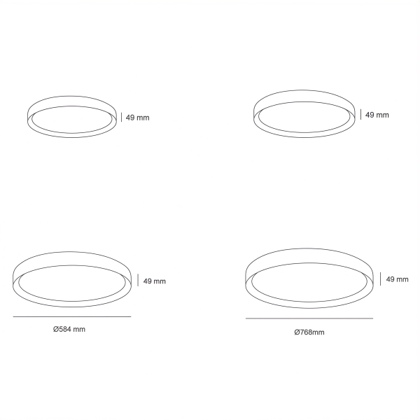 Снимка на Кръгла LED плафониера Aris R | 3-CCT | 3 размера