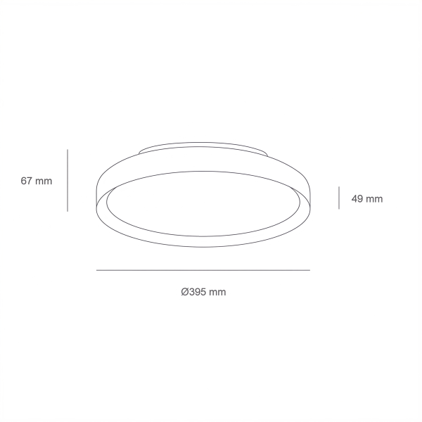 Детайлно изображение на Кръгла LED плафониера Aris R Up&Down | Двупосочно светене | 3-CCT | 45W Снимка на Кръгла LED плафониера Aris R Up&Down | Двупосочно светене | 3-CCT | 45W