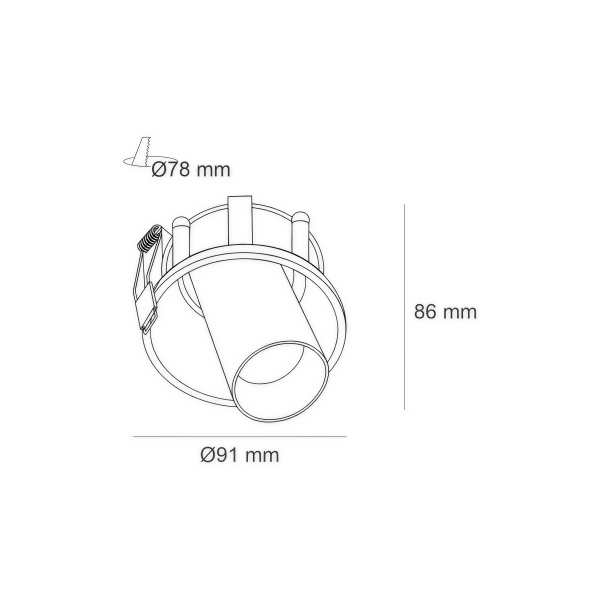 Снимка на LED спот за вграждане Cam | Регулируем | Тесен лъч 45° | 10W