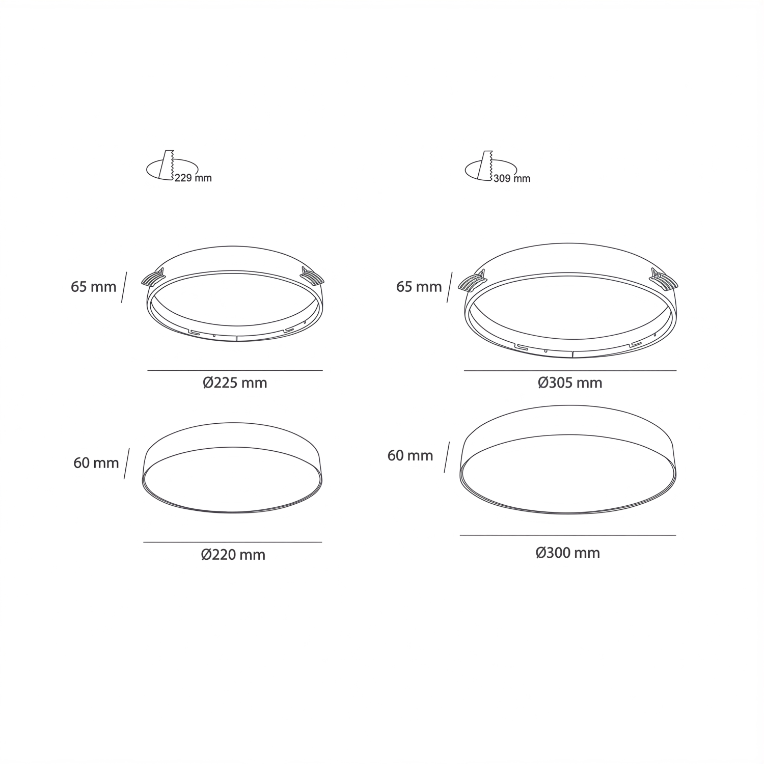 Снимка на Кръгла LED плафониера Cosy | Възможност за trimless монтаж