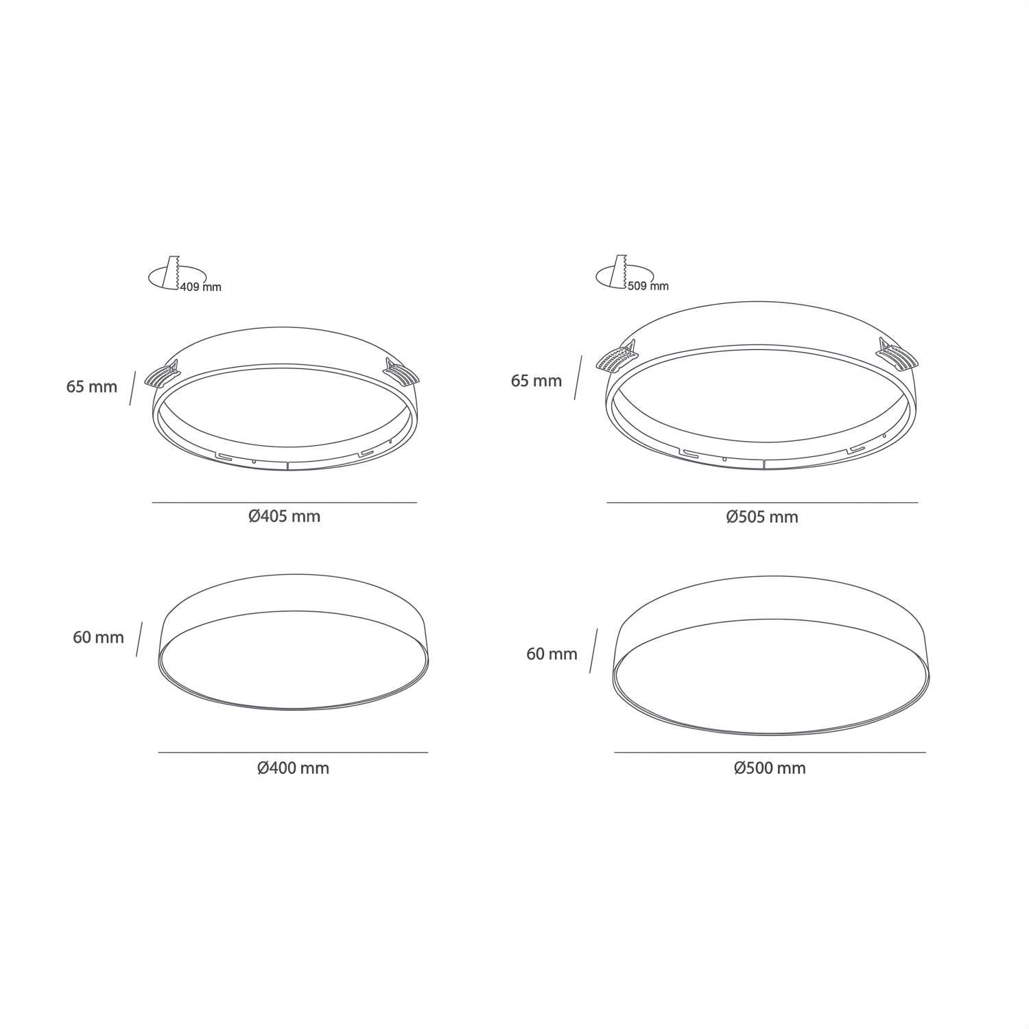 Снимка на Кръгла LED плафониера Cosy | Възможност за trimless монтаж