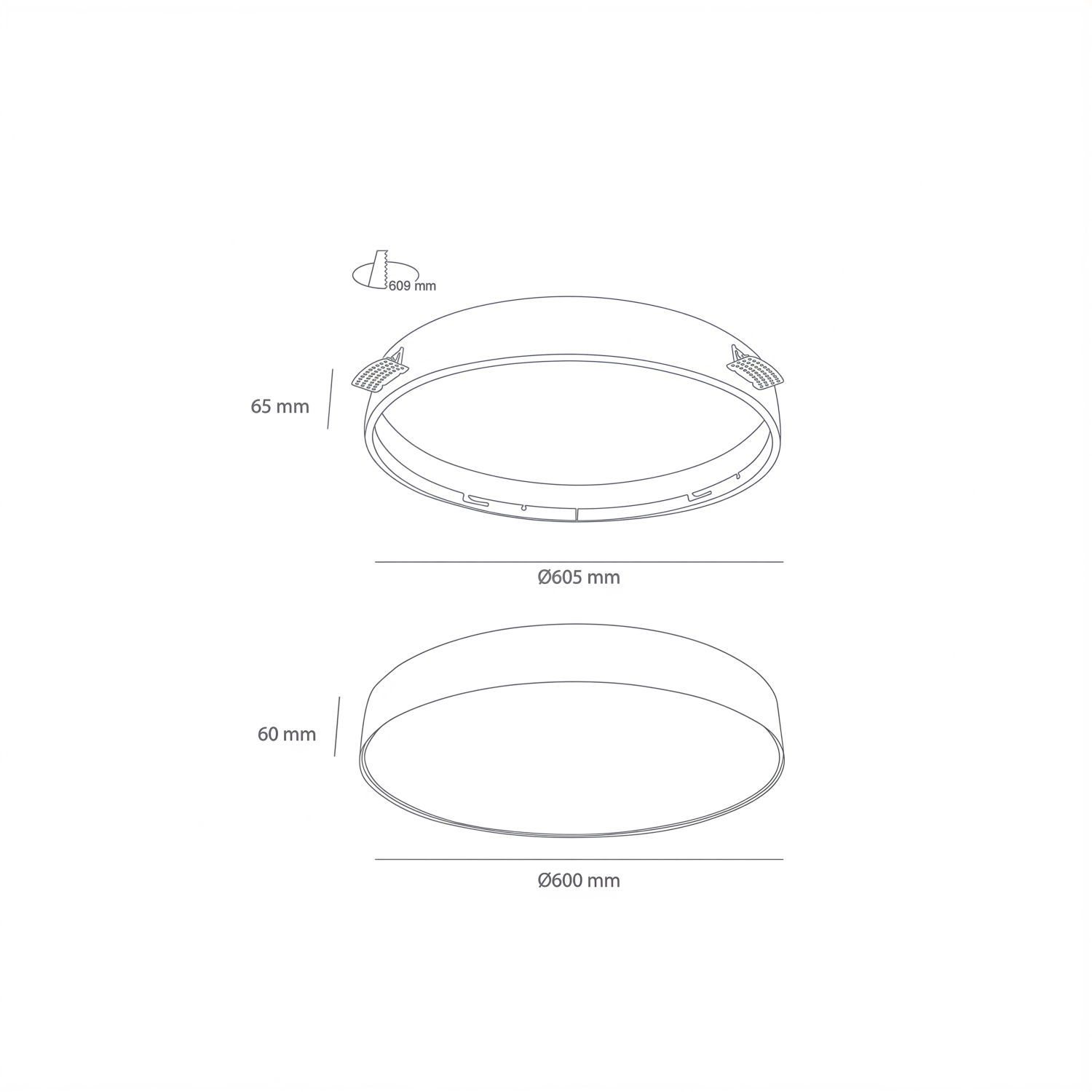 Снимка на Кръгла LED плафониера Cosy | Възможност за trimless монтаж
