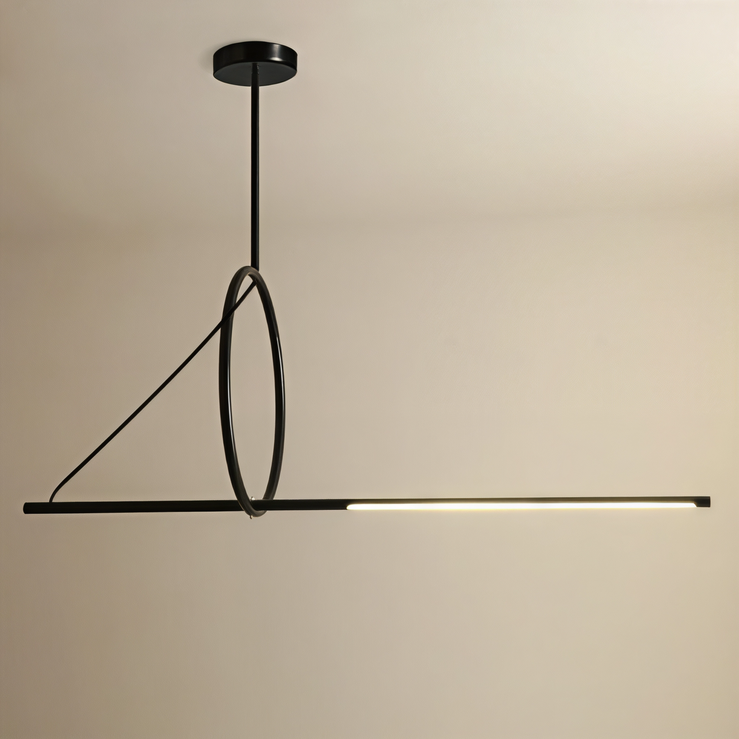 Снимка на Висяща LED лампа с геометричен дизайн Dea (120 см)