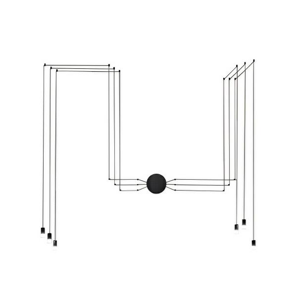 Снимка на Дизайнерски LED полилей с въжета Edy Wall | Дължина 580cm