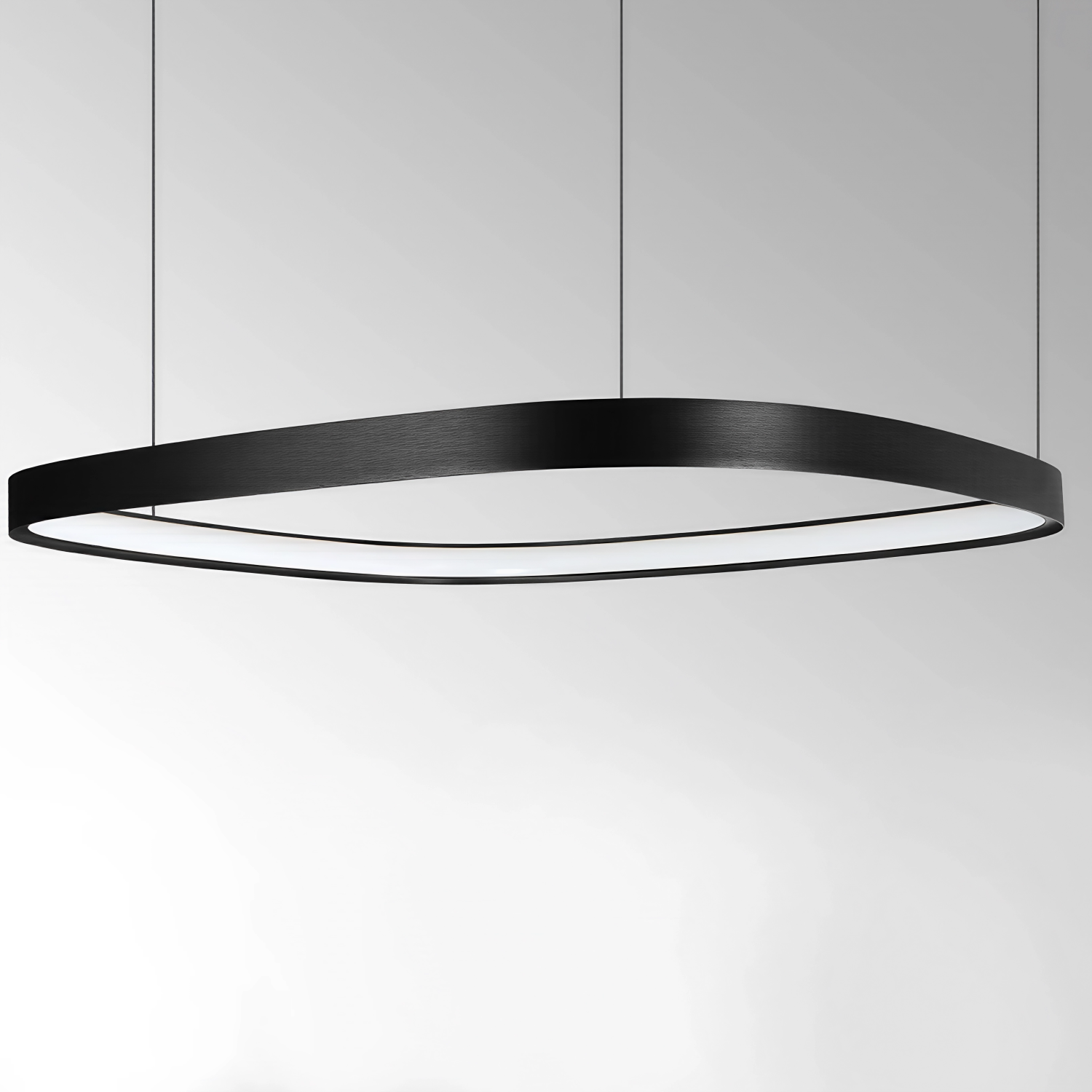 Снимка на Елипсовиден висящ LED полилей Helix | Златен/Черен | 3-CCT