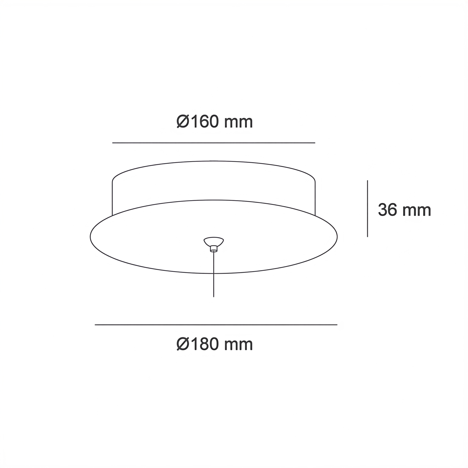 Снимка на Кръгла висяща LED лампа Loop с тънък профил (Ø600 мм) - Осветление за кухня