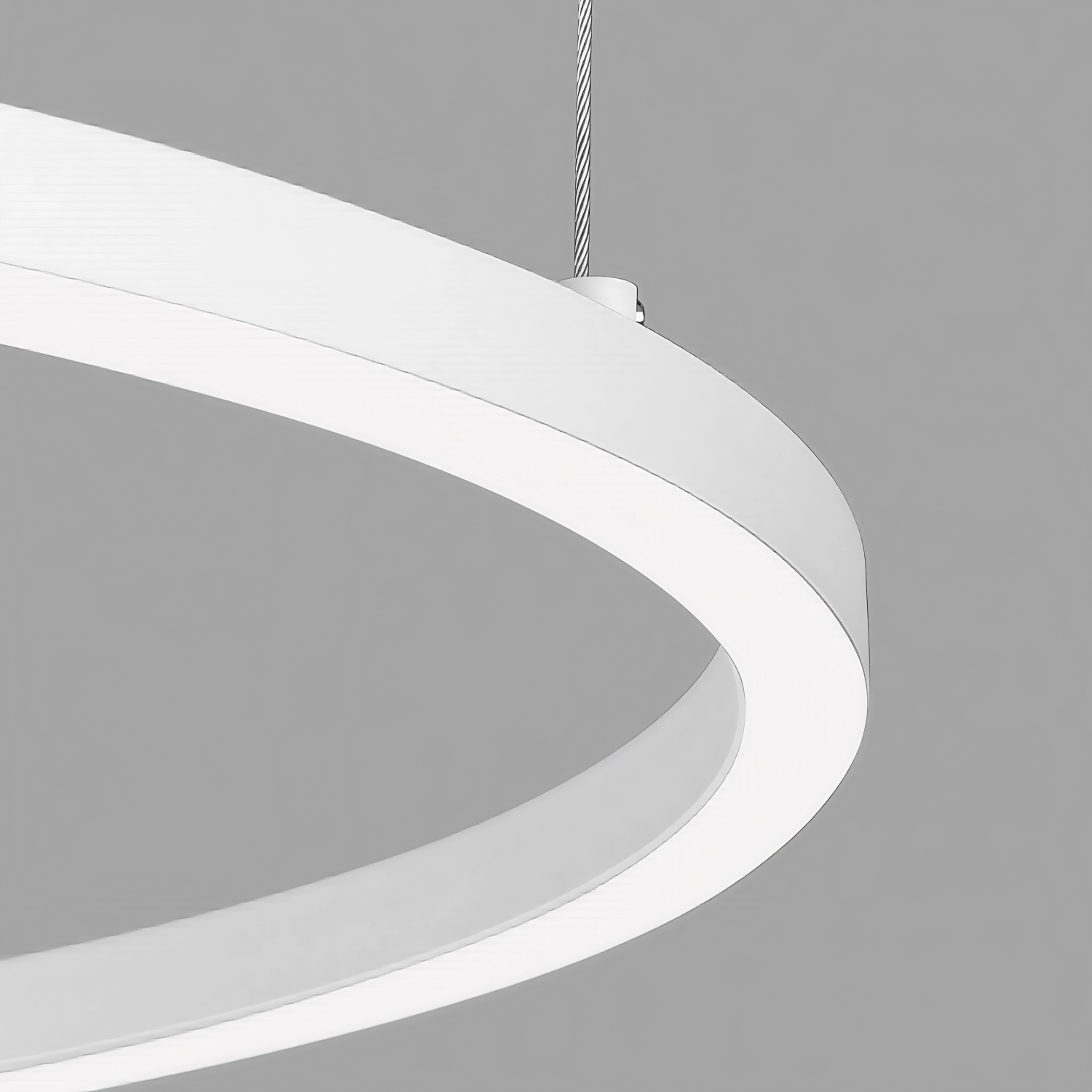 Снимка на Кръгла висяща LED лампа Loop с тънък профил (Ø600 мм) - Осветление за кухня