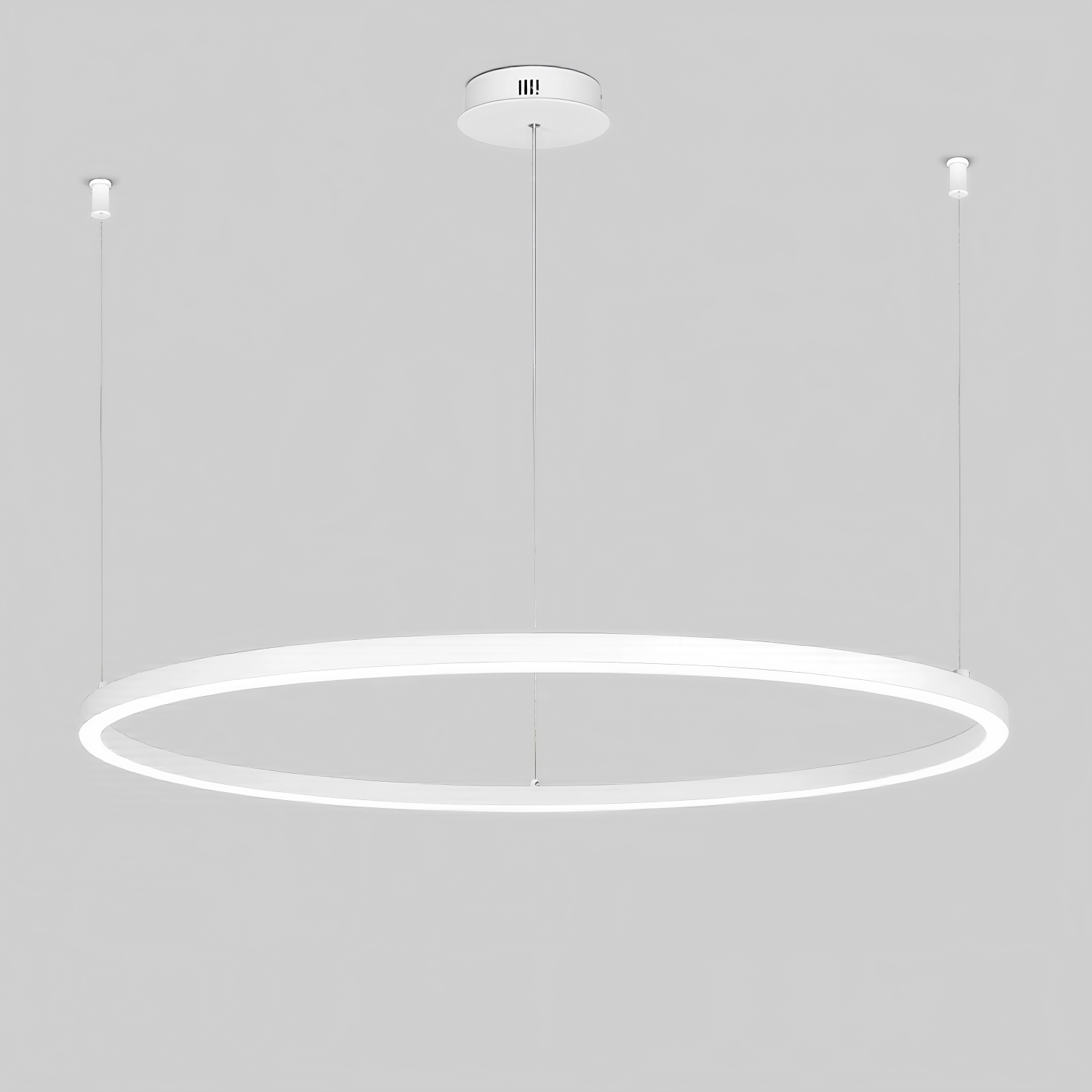 Снимка на Кръгла висяща LED лампа Loop с тънък профил (Ø600 мм) - Осветление за кухня