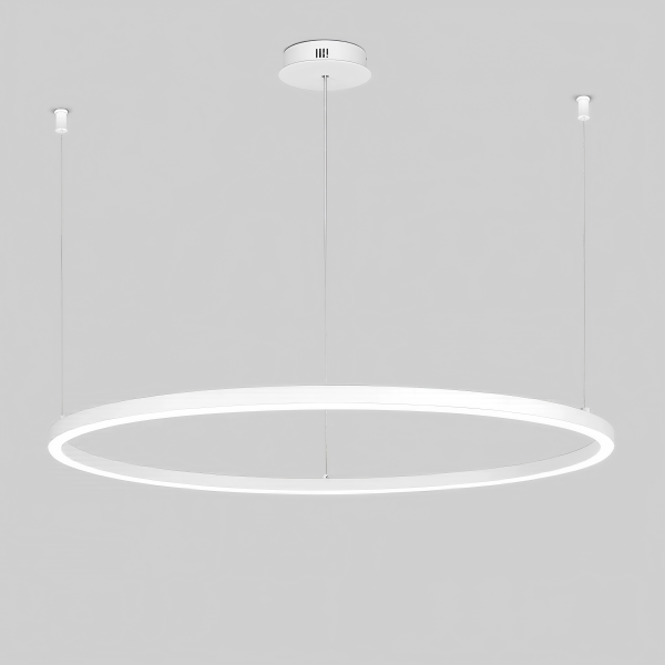 Снимка на Кръгла висяща LED лампа Loop с тънък профил (Ø600 мм) - Осветление за кухня